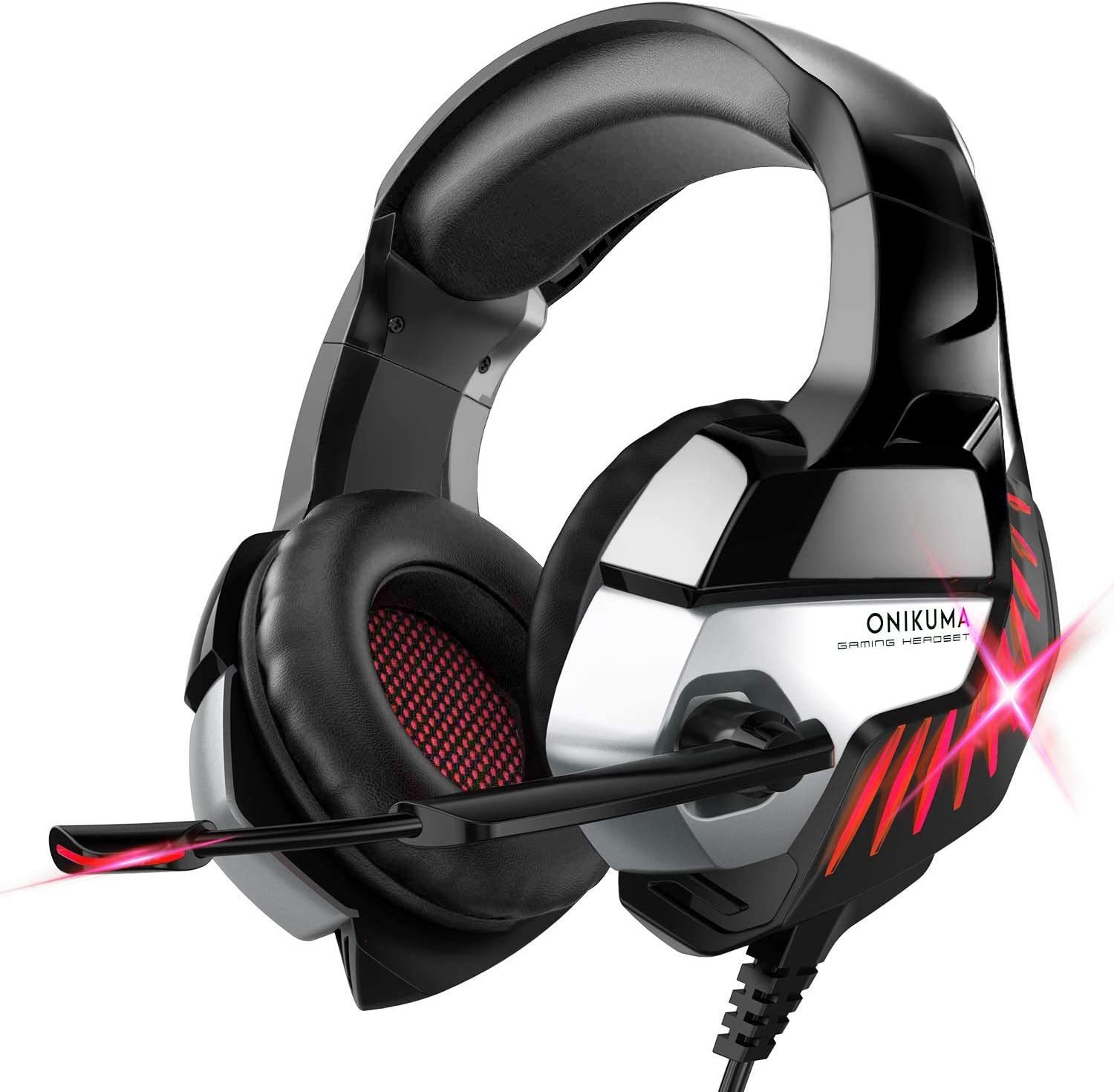 red and black ps4 headset